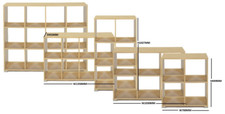 Storage Cube Bookcase Units Maple - Available in 4, 6, 8 or 12 compartments