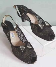 Vintage 1950s shoes - black, lace