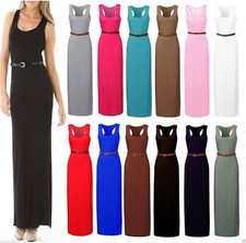 New Womens Boho Plain Racer