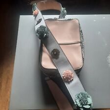 Matalan Ladies Flower Cross Body Bag With Zips Pink 