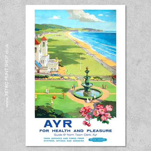 Ayr poster railway - poster,