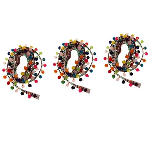 Yard colorful pompom - 3x,