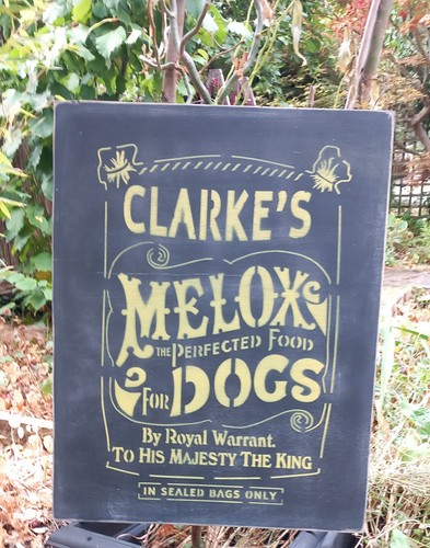 Rustic painted shop - painted, sign