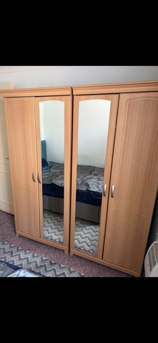 Double wardrobes oak with - oak,
