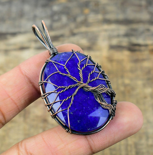 Sapphire lab created pendant - lab-created,