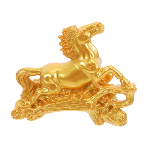 Creative golden resin horse - resin,