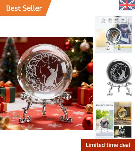 Cat crystal ball - cat, paperweight