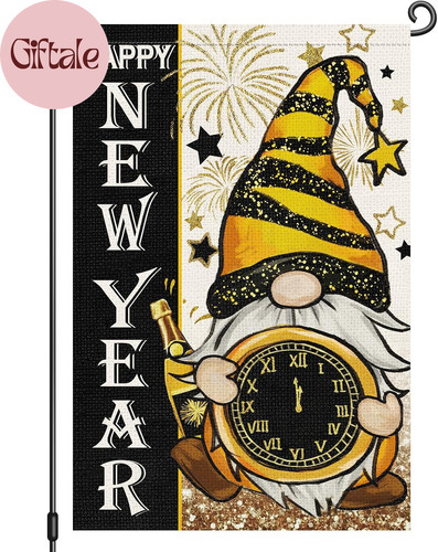Happy new year gnome garden - happy,