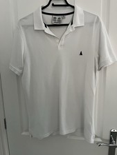 Men's Musto White Polo Shirt - Size Medium 100% Cotton - VGC