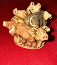 Harmony Kingdom Truffle Scuffle Pig Pile Lidded Box Version 1 Peter Calvesbert