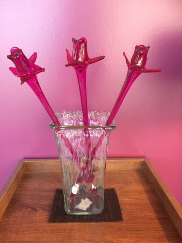 Flower glass stem for - 1, vase