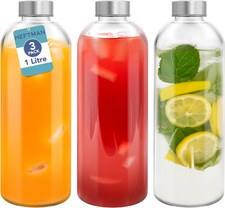 1L Glass Water Bottle Set - 3