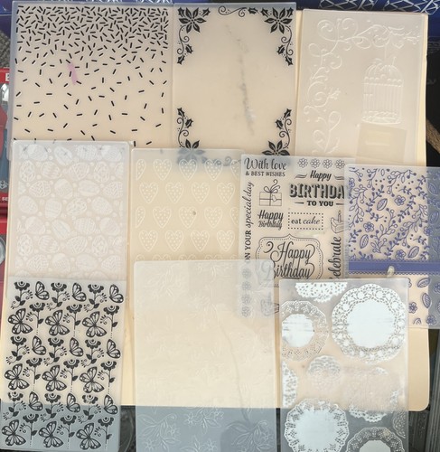 Lot 10x embossing folders - lot,