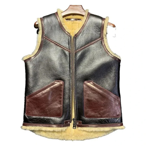 Men black sheepskin - men's,