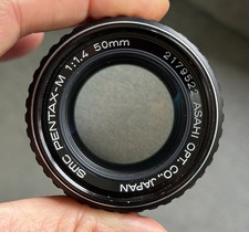 Asahi Pentax SMC Pentax-M 50mm F/1.4 Manual Focus Camera Lens Working