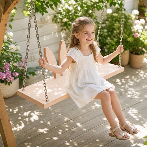 Wooden deer antler swing - wooden,