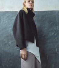 Mango Wool Mix Funnel Neck Jacket Size L 10/12/14