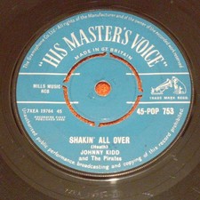 JOHNNY KIDD AND THE PIRATES - SHAKIN' ALL OVER 7” Vinyl Record Single VG (2)