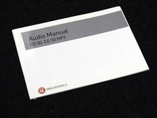 VAUXHALL OPEL CORSA ASTRA VECTRA ZAFIRA AUDIO STEREO MANUAL CD30 CD30 MP3 BOOK