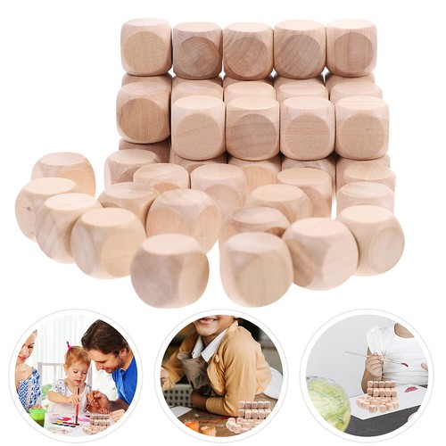 Wooden plain dice dices cube - plain,