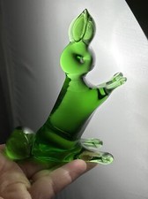 Green Kanawha Glass Rabbit