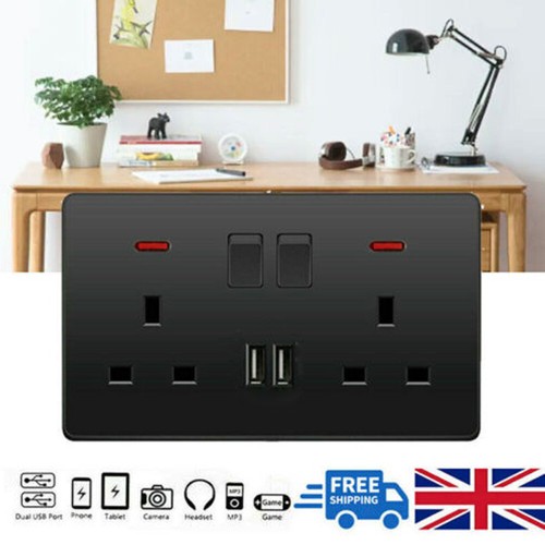 Double wall plug socket gang - wall,