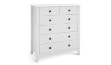 Habitat Minato Slim 6 Drawer Chest White Storage Organiser Bedroom
