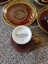 Carlton Ware Rouge Royale Cups Sugar And Milk Bowl.vintage...very Good Condition