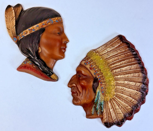 Vintage chalkware native - vintage,