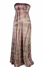 Tie Dye Strapless Maxi Dress