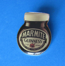 Large Vintage GUINNESS MARMITE Advertising Jar Pin Badge. Read Description !
