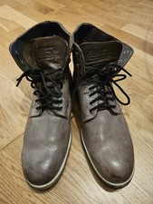 Superdry Men's Combat Style Brown Leather/Suede Desert Boots Size UK 10