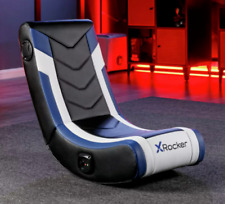 X ROCKER Official Solo eSports 2.0 Audio Kids Gaming Chair Black/Blue/White