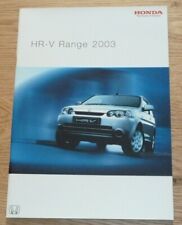 HONDA HRV HR-V 3 & 5 DOOR BROCHURE 2003 (4WD & VTEC) ENGLISH TEXT/UK MKT EXC