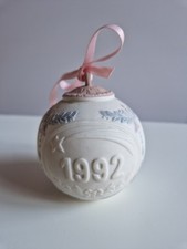 Lladro 1992 Christmas Ornament Porcelain Ball