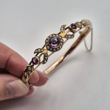 Antique Gold Plated Amethyst