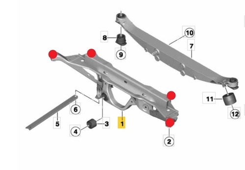 Complete rear subframe - complete,