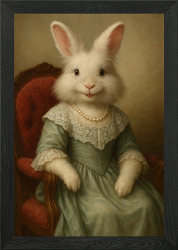 Rabbit portrait formal - portrait,