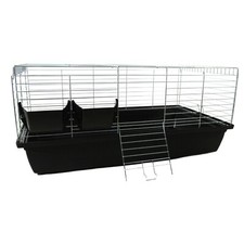 Rabbit Cage Premium Indoor 100cm Black Single Tier Guinea Pig Bunny