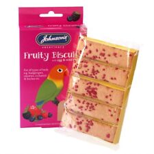 Johnson's Fruity Egg Biscuits Budgie, Cockatiel Bars Berries Treats - 4 Treats