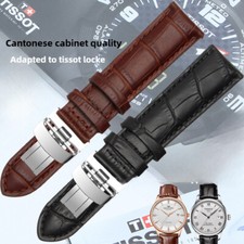 Genuine Leather Cowhide Watch Strap for Tissot Le Locle T41 Butterfly Buckle