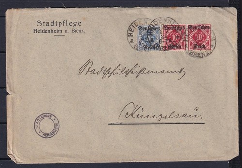Germany 1920 heidenheim cover - germany,