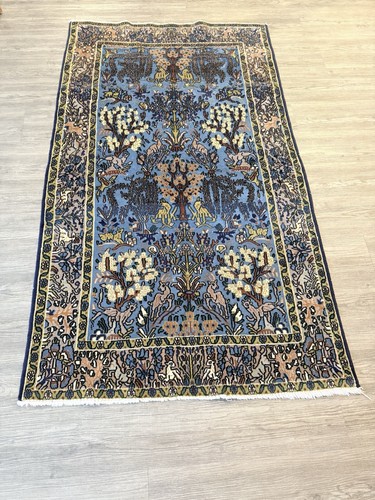 Old oriental rug hand - old,