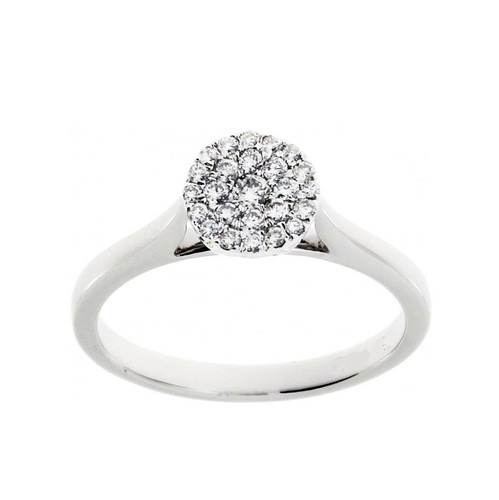 18carat white gold - gold, round