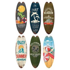 Wooden surfboard sign - surfboard,