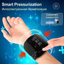 Digital Wrist High Blood Pressure Monitor BP Cuff Machine Heart Rate Gauge Kit