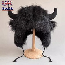 with Horns Bison Hat Unisex