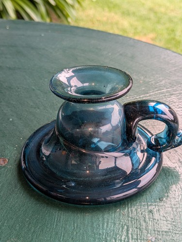 Vintage glass candle - candle, holders