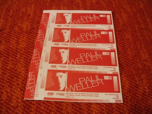 Paul weller tour ticket - weller,