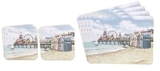Sandy Bay Beach Scene Set Of 4